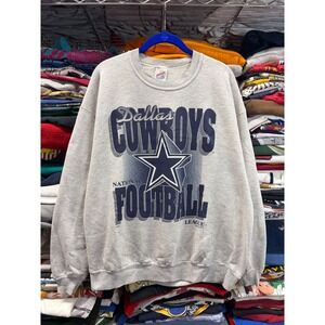 Vintage Jerzees Dallas Cowboys Sweatshirt Mens XL Gray NFL Football Made in USA
